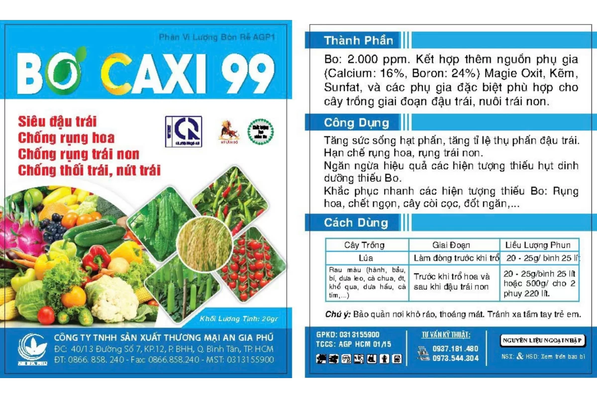 Phân bón Bo Caxi 99